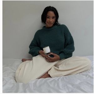 Na Nin Romy balloon sleeve sweater in Forest